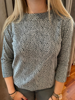 Pull manche 3/4 gris argent Rabe