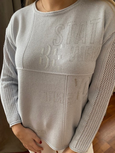 Pull gris clair Rabe