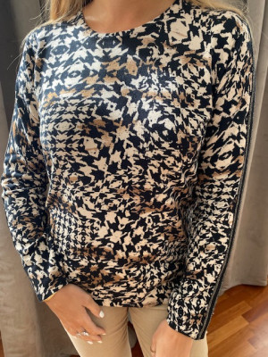 Pull beige et noir Lebek