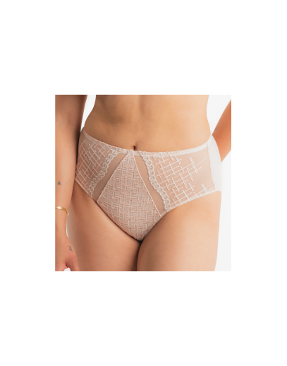 Culotte haute tweegy nude rose Louisa Bracq