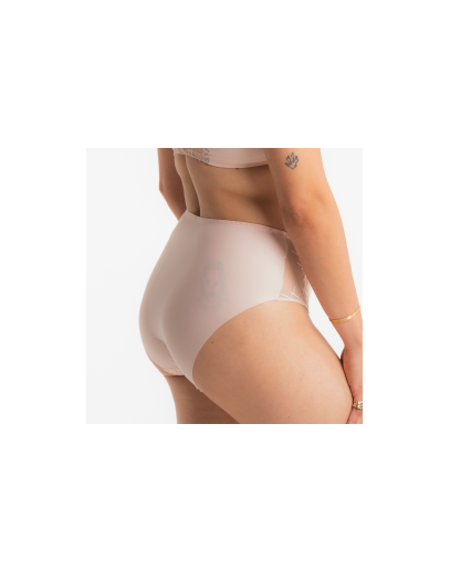 Culotte haute tweegy nude rose Louisa Bracq