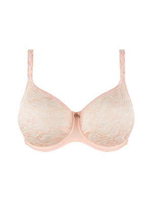 Soutien gorge bonnet moulé electric waves nude rose Louisa Bracq