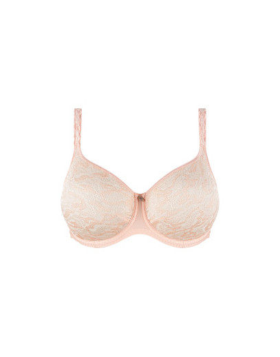Soutien gorge bonnet moulé electric waves nude rose Louisa Bracq