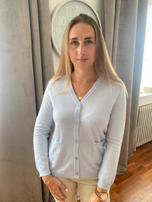 Gilet boutons bleu ciel Maud et sacha