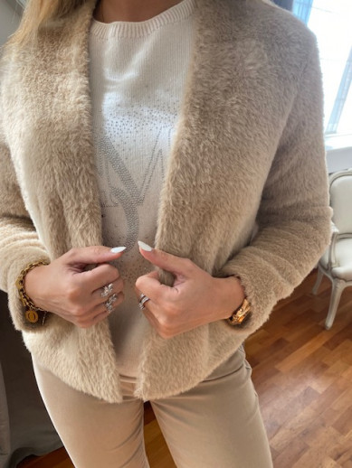 Gilet fausse fourrure camel Rabe