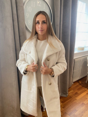 Manteau écru fausse fourrure Rino pelle