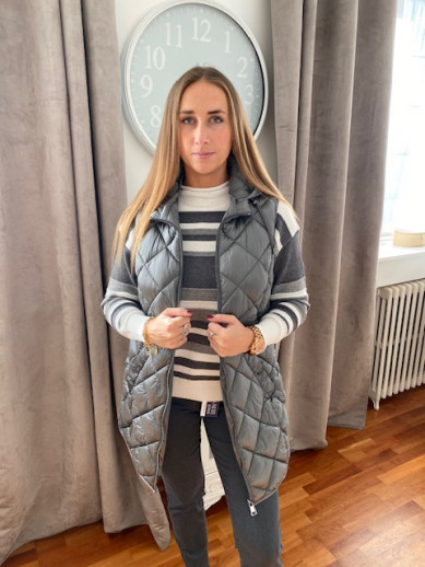 Veste matelassée sans manche anthracite Lebek