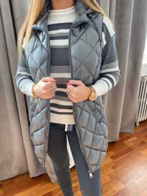 Veste matelassée sans manche anthracite Lebek