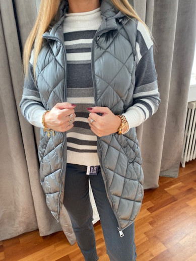 Veste matelassée sans manche anthracite Lebek