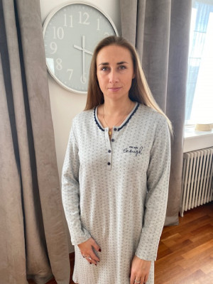 Chemise de nuit grise chié Egatex