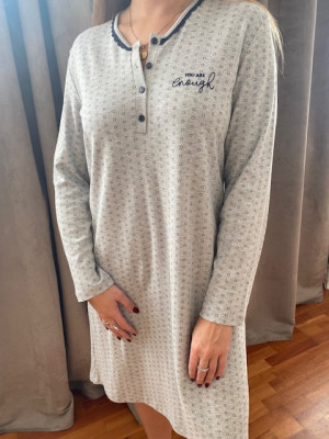 Chemise de nuit grise chié Egatex