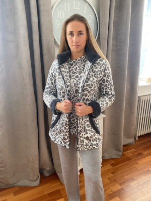 Veste d' intérieur léopard grise Egatex