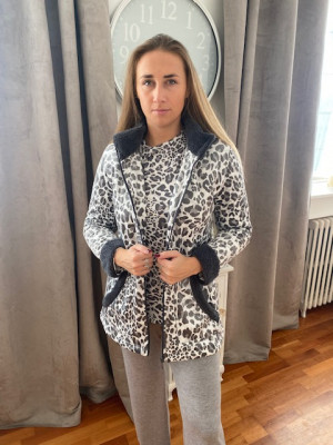 Veste d' intérieur léopard grise Egatex