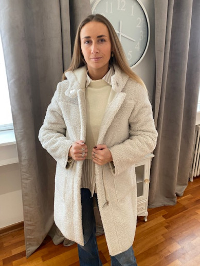 Veste alina écru réversible Rino pelle