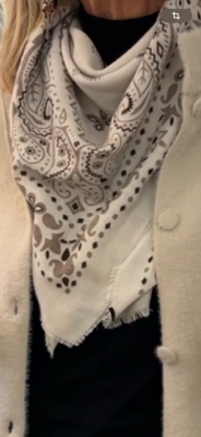 Echarpe bandana beige
