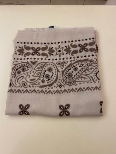 Echarpe bandana beige