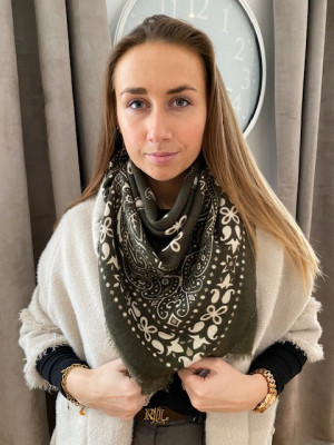 Echarpe bandana kaki