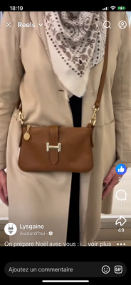 sac porté bandoulière camel