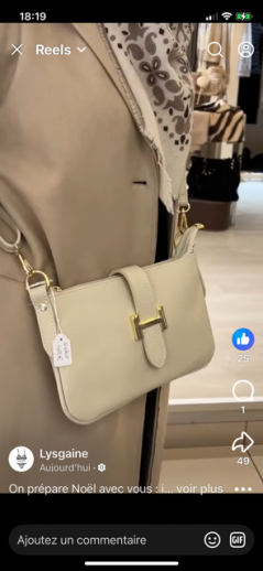 sac porté bandoulière écru