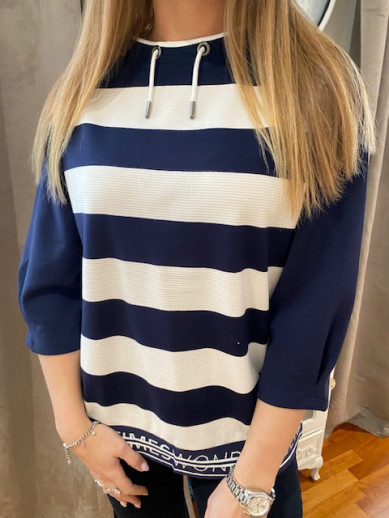 Marinière marine et blanc Lebek