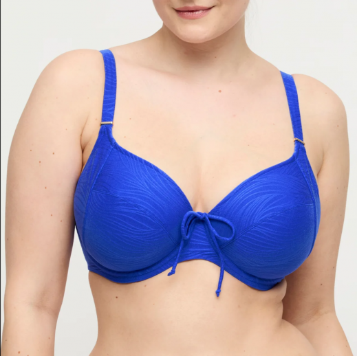 Bikini Mantas bleu électrique avec slip bas Prima Donna