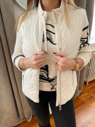 Gilet sans manche matelassé beige Rabe