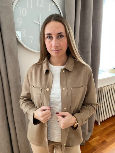 Sur veste en suédine caramel Barbara Lebek