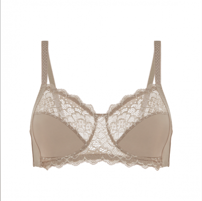 Soutien gorge sans armature caresse café latté Simone pérèle