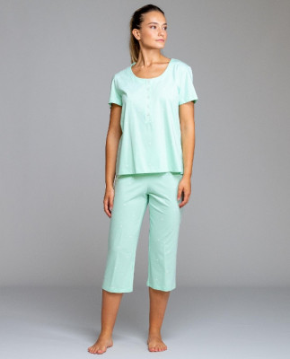 Pyjama corsaire vert clair Egatex
