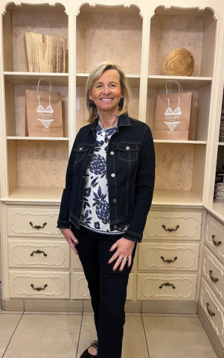 Veste en jean's marine Barbara Lebek