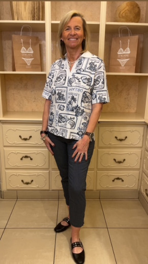 Pantacourt marine ligne borsalino Rabe