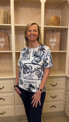 Pull manches courtes blanc imprimé Rabe