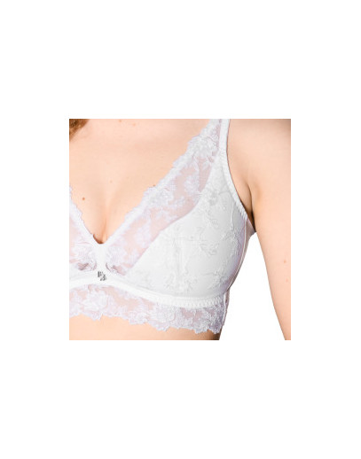 Soutien gorge sans armature demi mousse Joy blanc Louisa Bracq