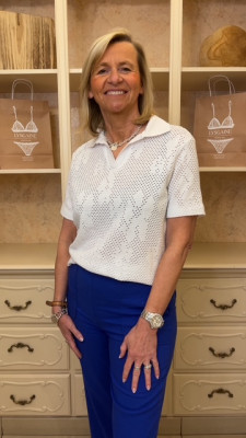 Polo blanc ajouré Rabe