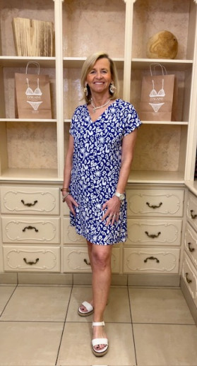 Robe imprimée indigo et blanc Ethymologie