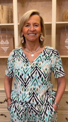 Tunique imprimée vert turquoise Ethymologie