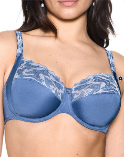 Soutien gorge emboitant electric waves bleu jean Louisa Bracq