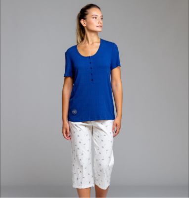 Pyjama bleu et blanc Egatex