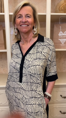 Robe beige et noire Egatex