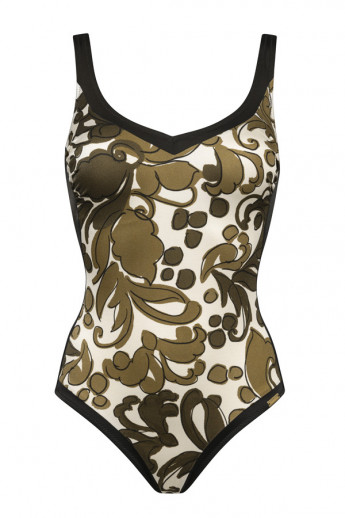 Maillot de bain taupe et noir Charmline