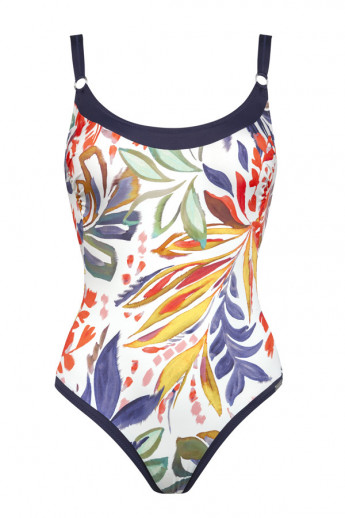 Maillot de bain marine et imprimé Charmline