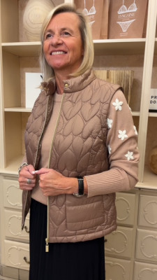 Gilet sans manche camel