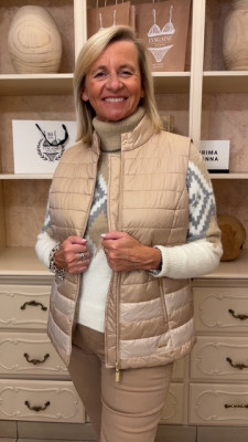 Gilet sans manche beige