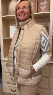 Gilet sans manche beige