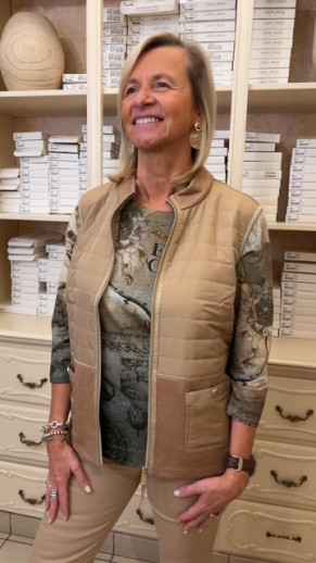Gilet sans manche camel Rabe