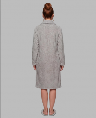Peignoir gris boutonné Egatex