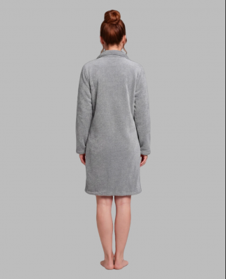 Peignoir zippé gris chiné Egatex