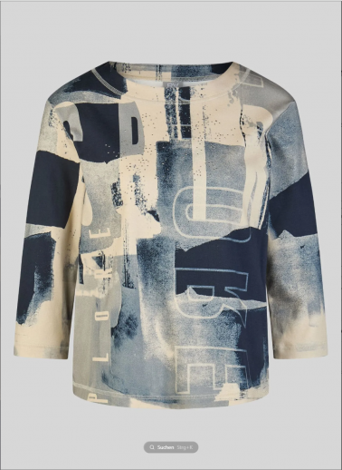 T.shirt imprimé bleu Rabe