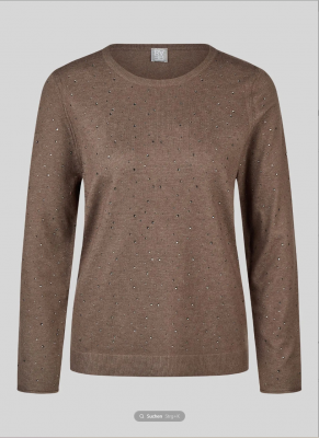 Pull taupe et strass Rabe