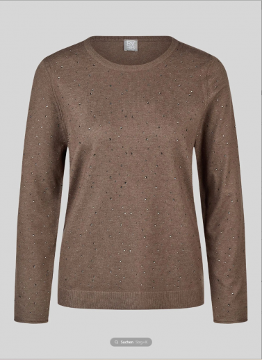 Pull taupe et strass Rabe